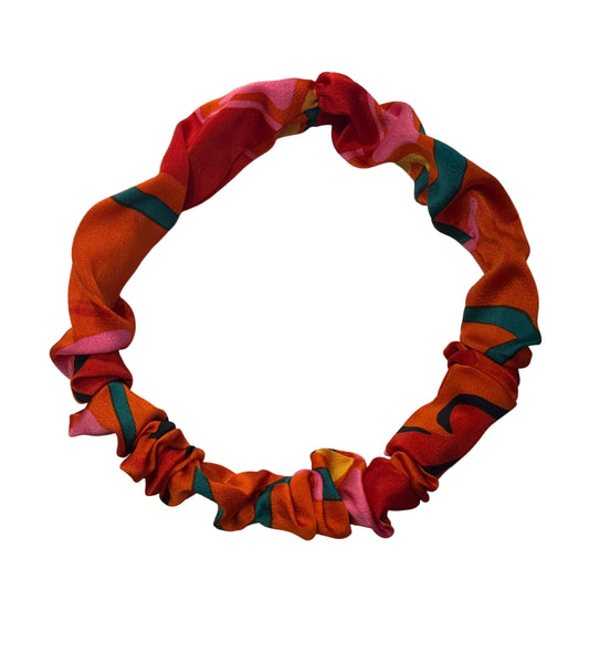 Scrunchie Headband - Sunset Bloom